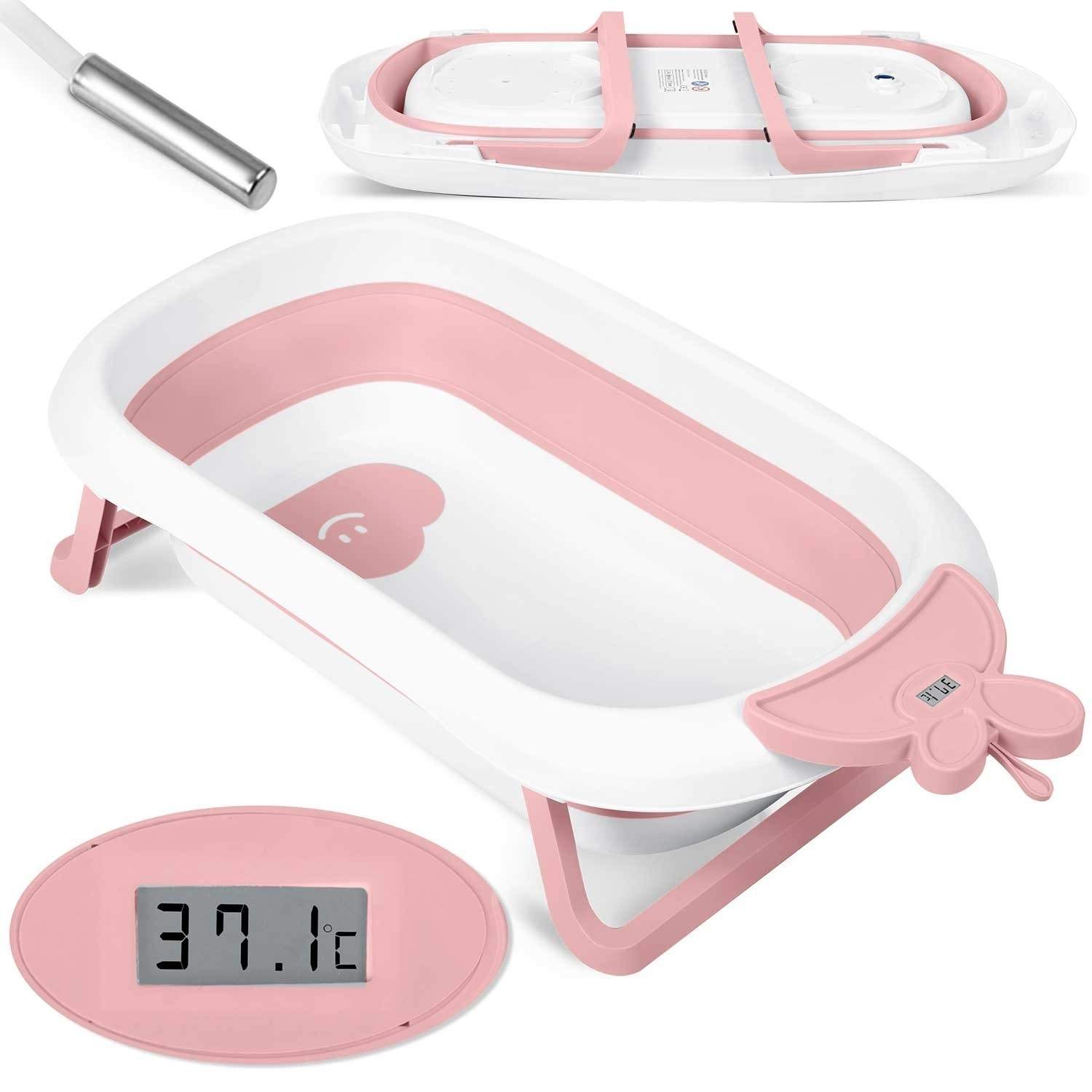 Babybadkar med termometer RK-282 vit/rosa | Hem & Hobby - Hem & Hushåll - Badrum | Pryloteket