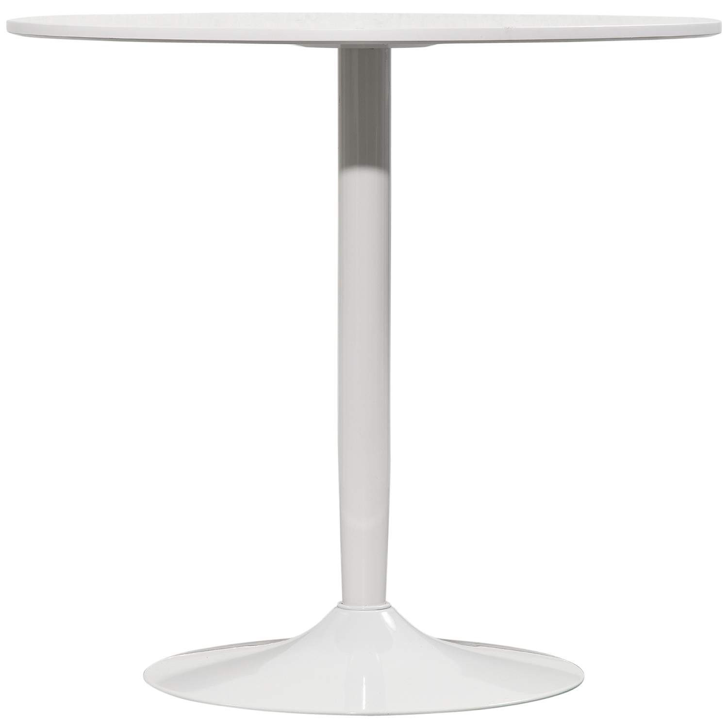 Spisebord, rundt køkkenbord, moderne spisebord til 2 personer, barbord søjlebord med stålben, skridsikker fodstøtte, sofabord ti