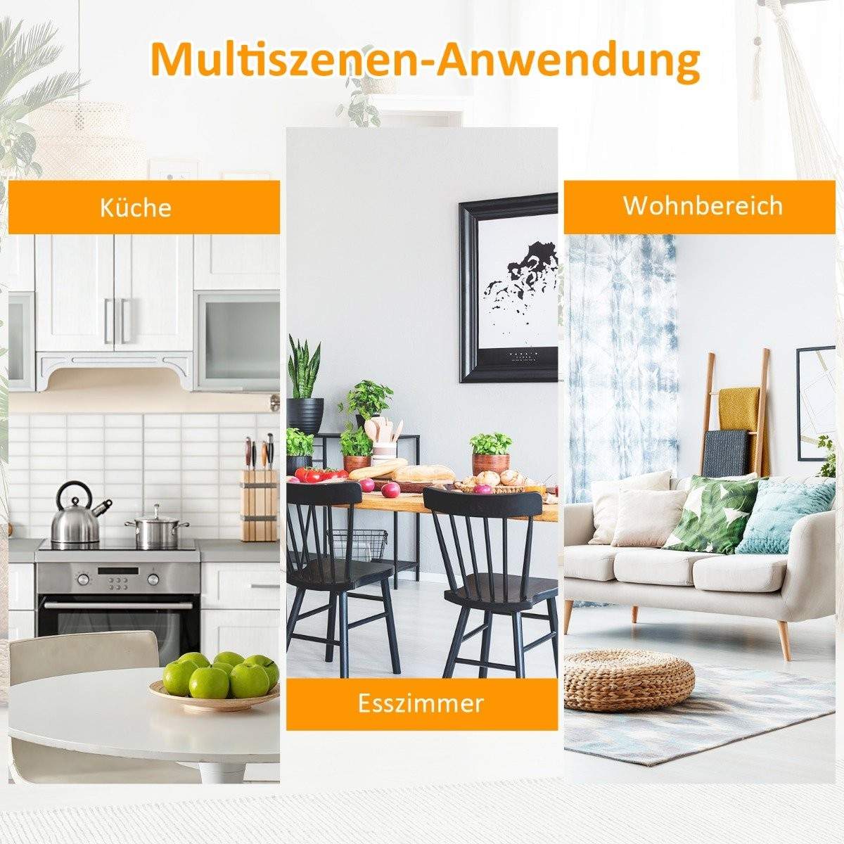 Rullende køkkenvogn Mobil køkkenø med skuffe 100 x 48 x 90 cm Hvid