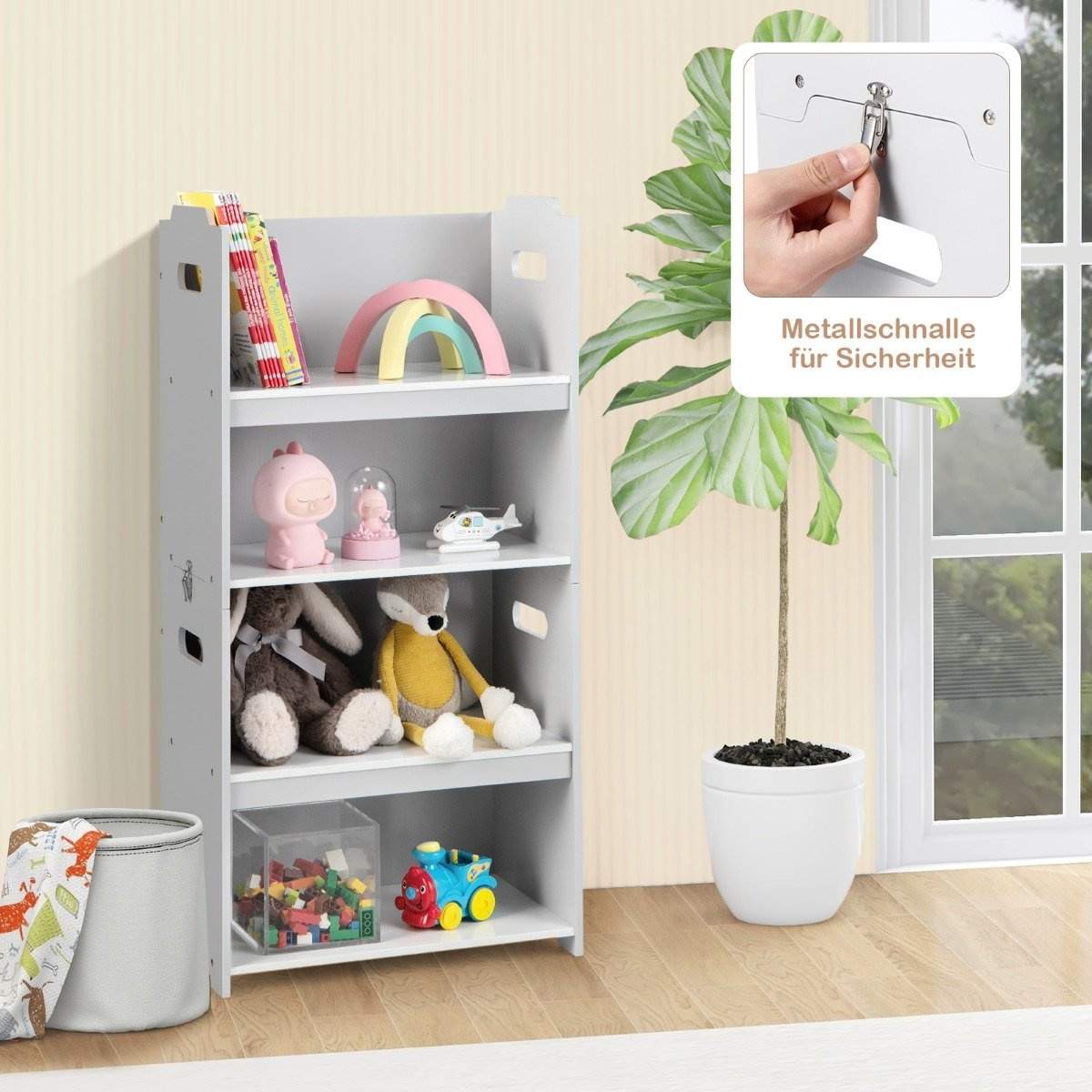 3-osainen pöytä ja tuolit lapsille 4-in-1-toimintapöytä 2 pinottavalla tuolilla harmaa ja valkoinen