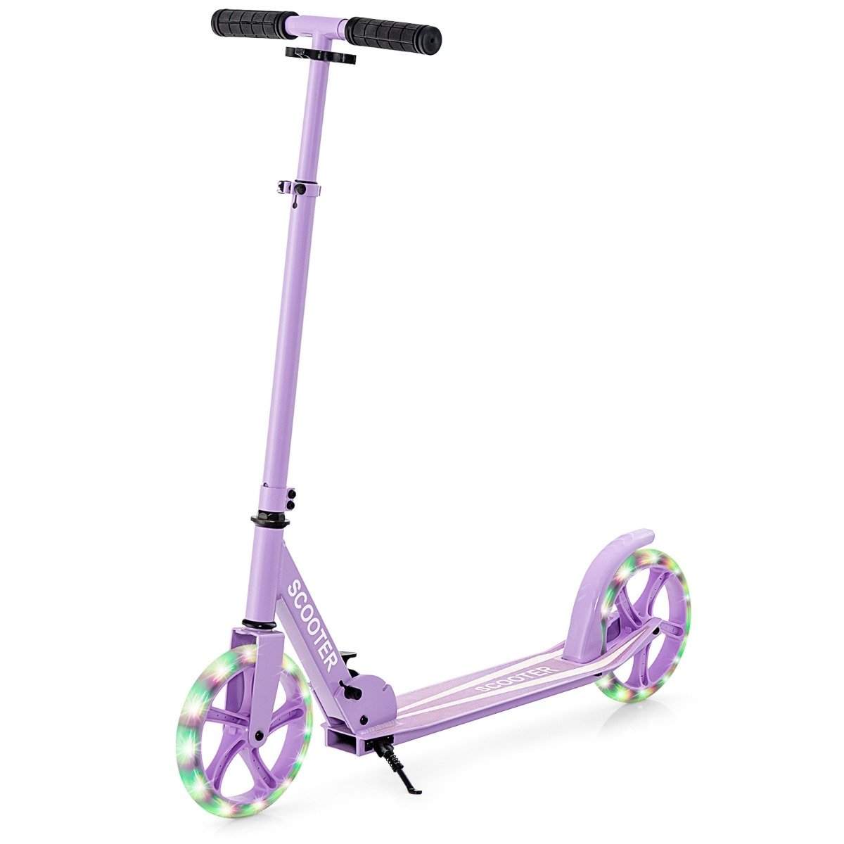 Scooter scooter foldbar kick scooter højde justerbar city scooter 100kg bæreevne lilla