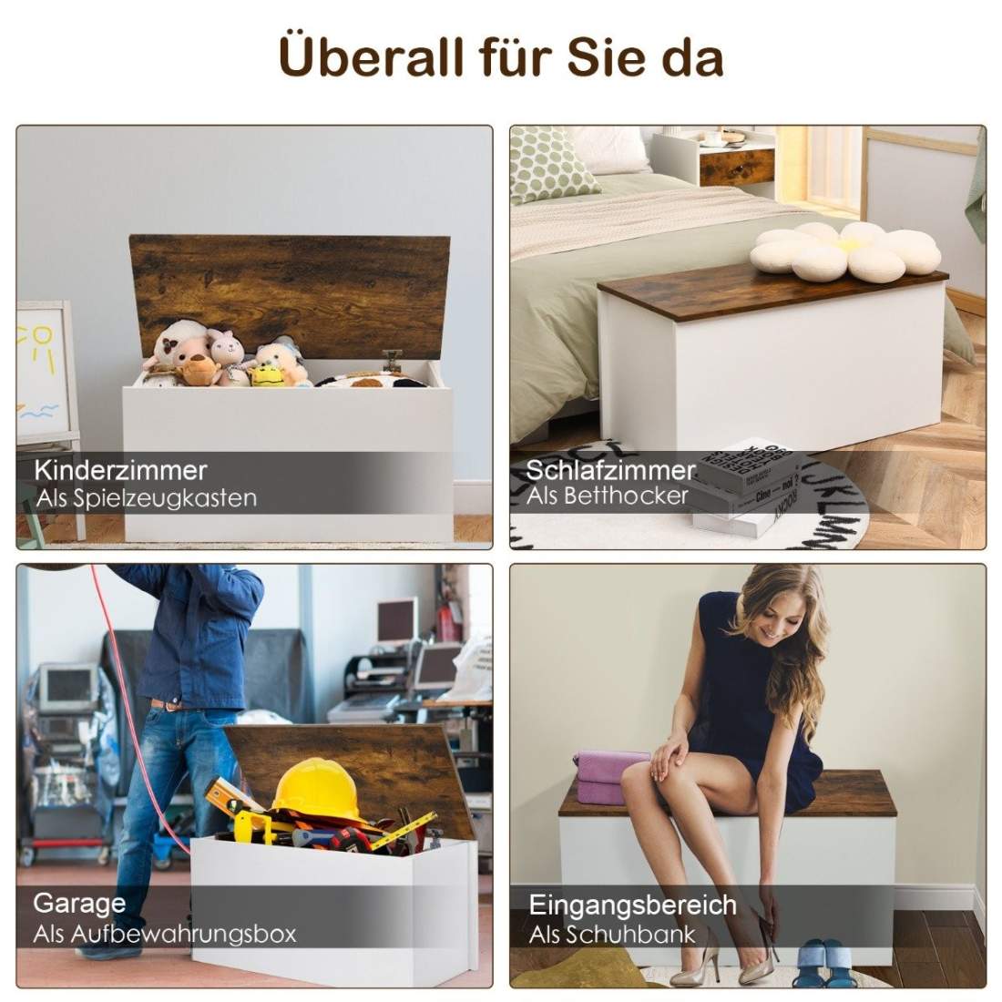 Bröstbänk med förvaringsutrymme, bänk med lock och klämskydd, 90 x 45 x 45,5 cm | Elektronik - Tillbehör Mobil & Surfplatta - Mobiltillbehör - Mobilkablar - Tillbehör | Pryloteket