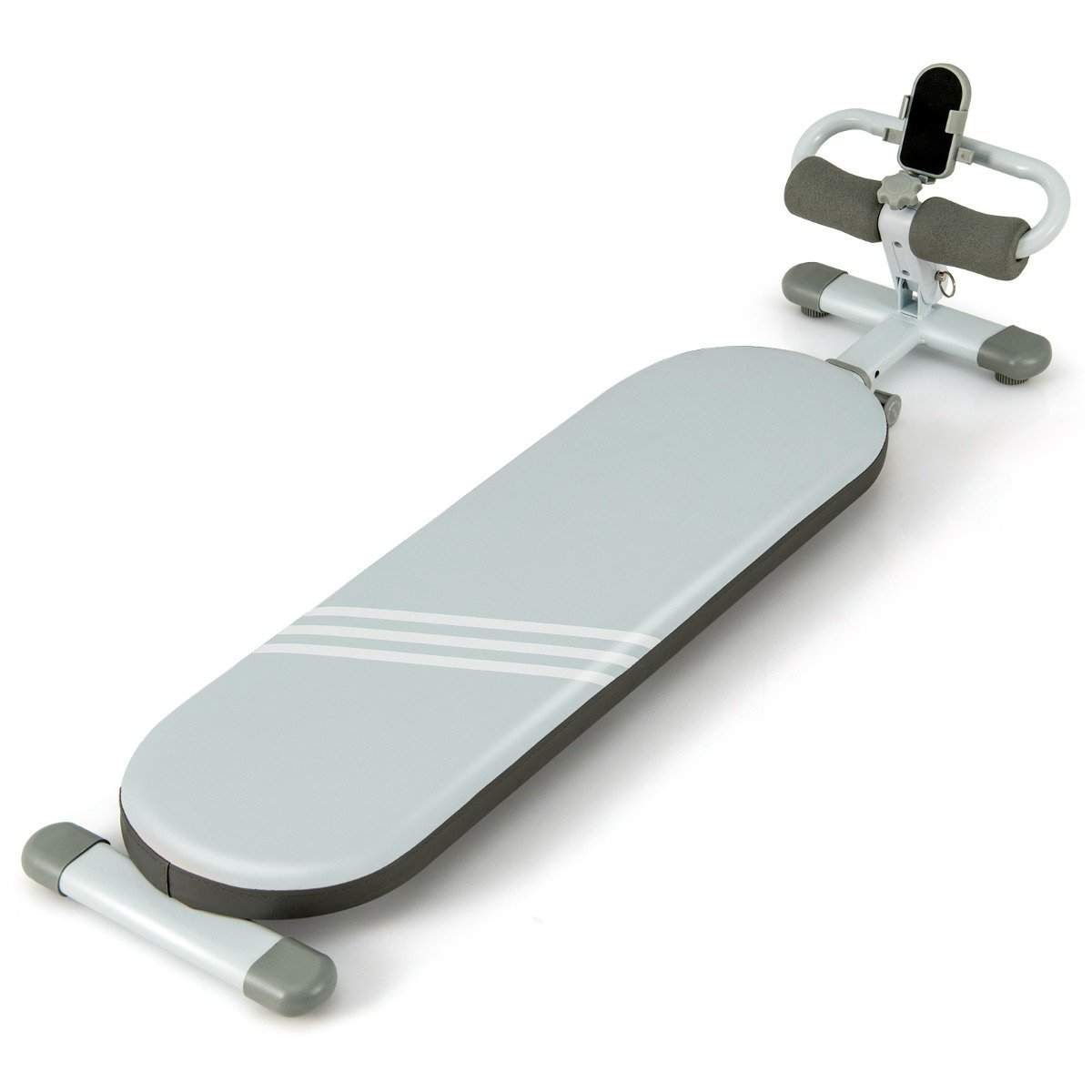 Sammenfoldelig siddebænk med 3 justerbare vinkler og mobiltelefonholder. Blå