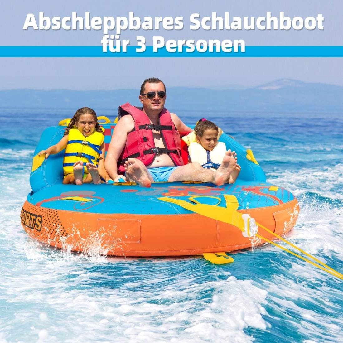 Funtube för 3 personer Dragbart rör för sittande och knästående Formula tube för båt | Hem & Hobby | Pryloteket