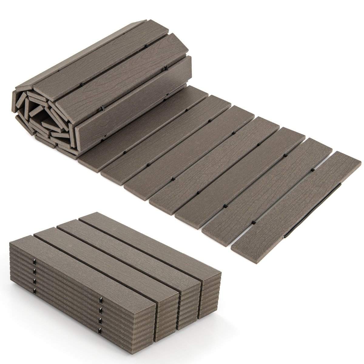 Udrulningssti lavet af HDPE I 242 cm I Bredde 43 cm I Vejrbestandig I Udrulningshavesti til bryllupshave grå