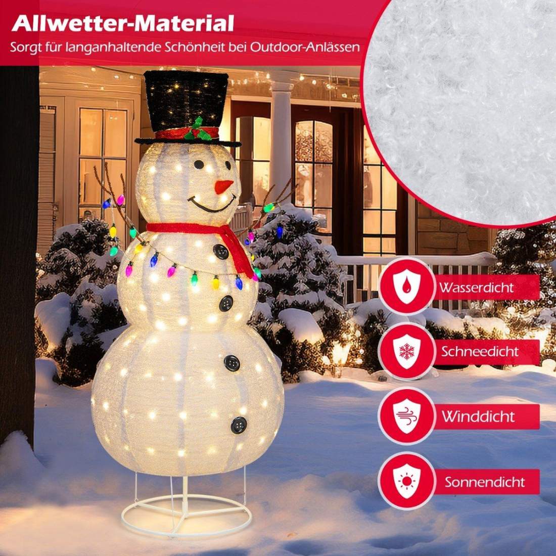 180 cm LED-snögubbeupplyst julfigur med 180 varmvita LED-lampor | Elektronik - Tillbehör Mobil & Surfplatta - Mobiltillbehör - Mobilkablar - Tillbehör | Pryloteket