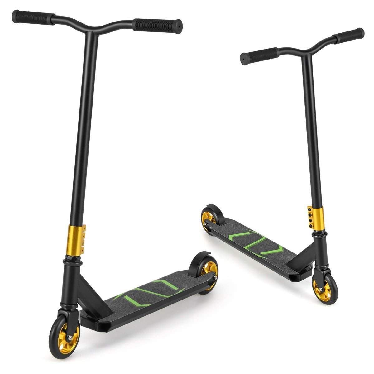 Stuntscooter med 360 styring & PU hjul & Aluminium Deck Stunt Scooter Sjov Scooter Sort