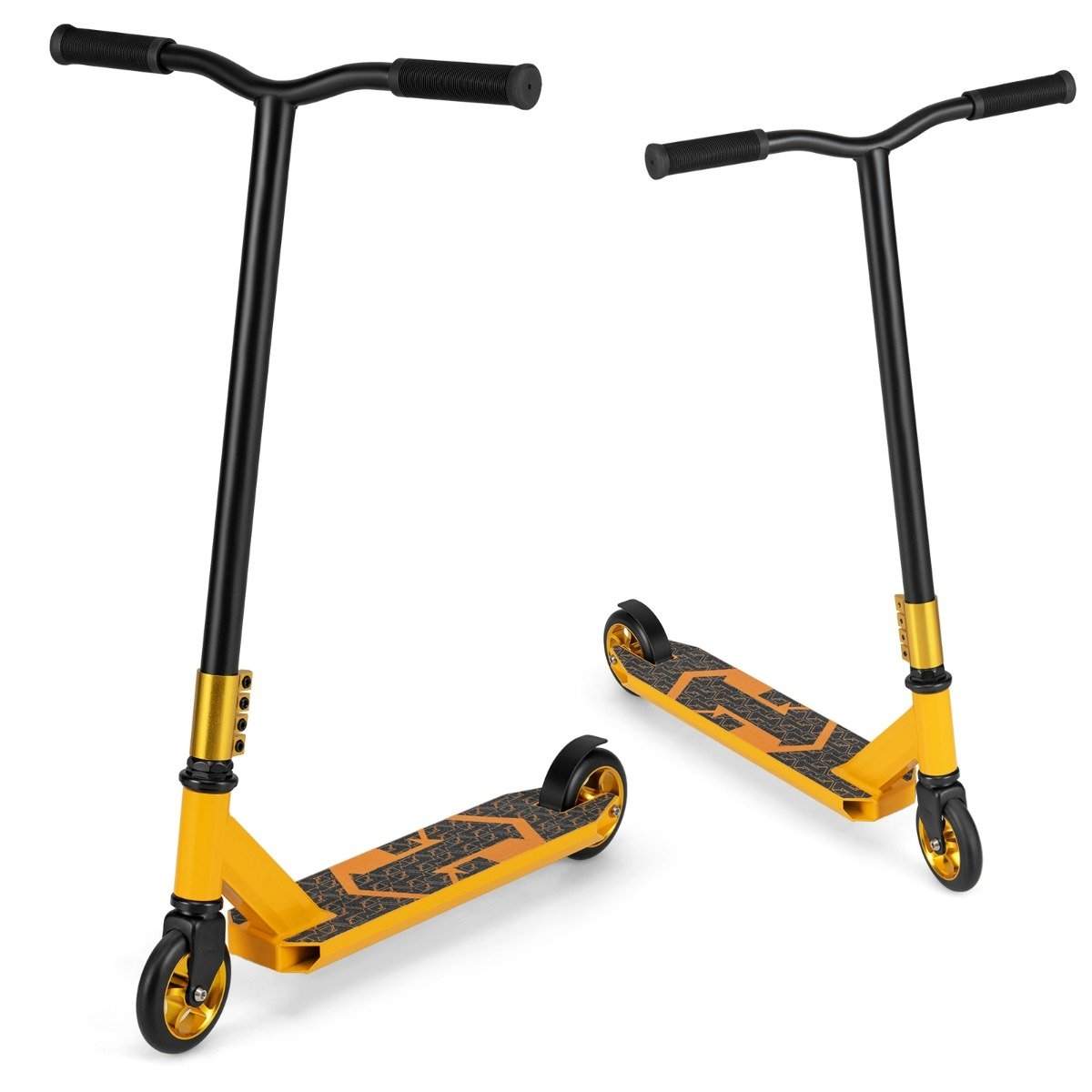 Stuntscooter med 360 styring & PU hjul & Aluminium Deck Stunt Scooter Sjov Scooter Gul