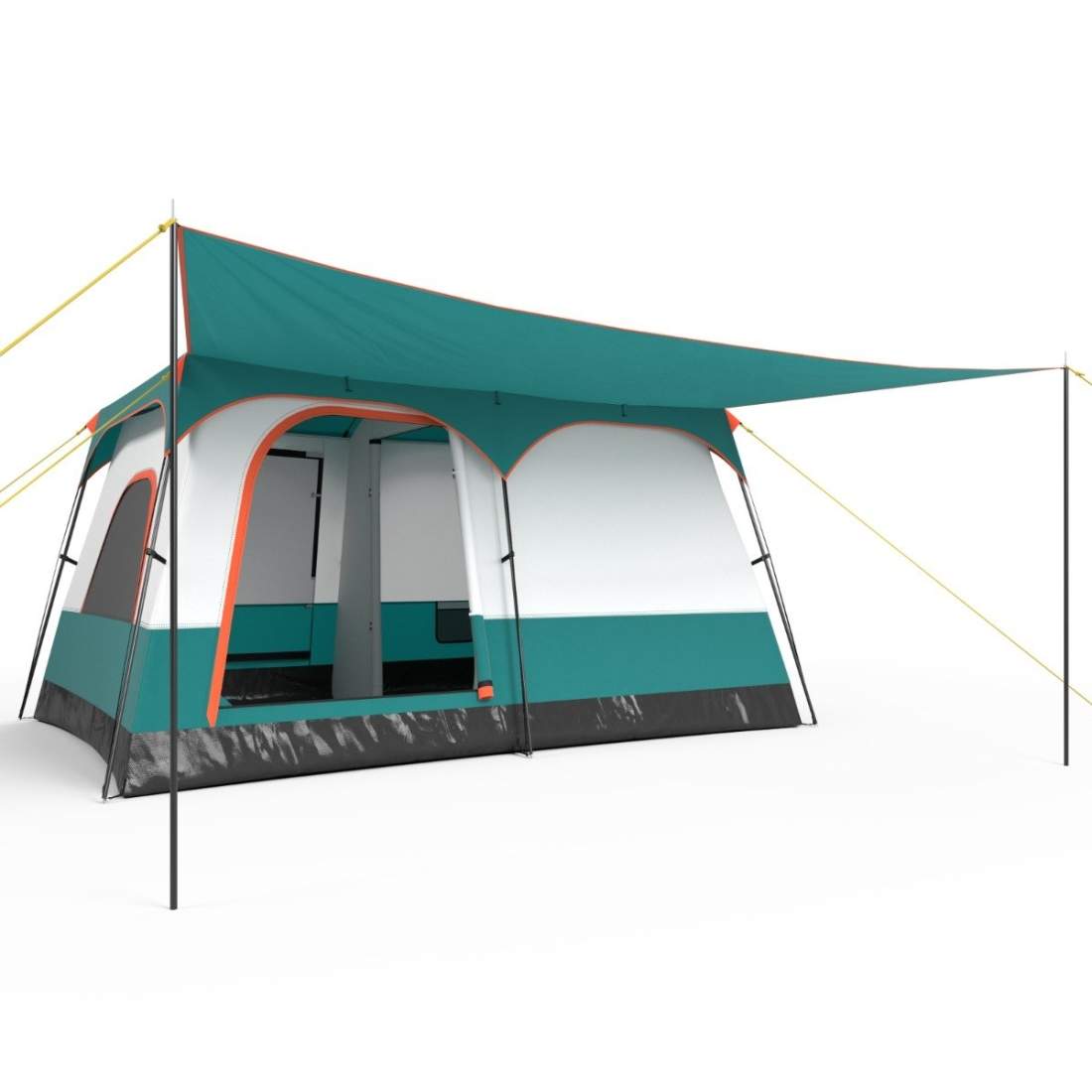 Stort tält med markis & golv & 2 rum & 2 ingångar & bärväska campingtält familjetält S | Mode & Accessoarer - Smycken, Smyckesset & Tillbehör - Ringar | Pryloteket