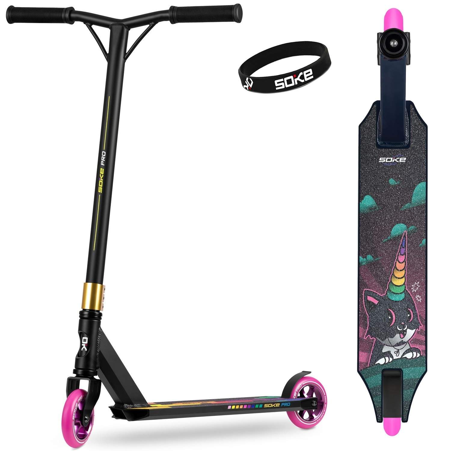 Professionel trickscooter SOKE PRO Multicolor