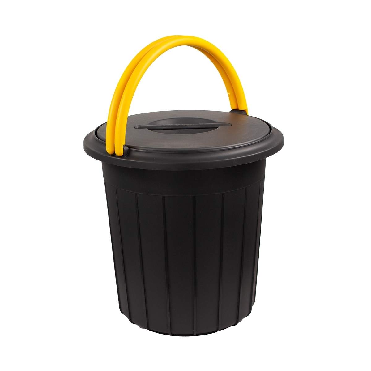 Eco Solution - Afvalemmer met Deksel 25L - Keltainen