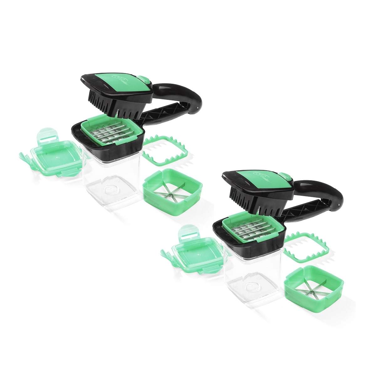 Nicer Dicer Quick - Grøntsagsskærer - Grøn - Sæt med 2 stk