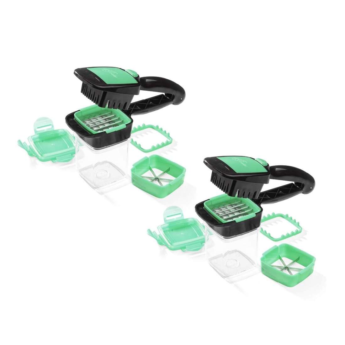 Nicer Dicer Quick - Grönsaksskärare - Grön - Set om 2 | Leksaker & Spel - Sällskapsspel - Tillbehör - Tärningar | Pryloteket