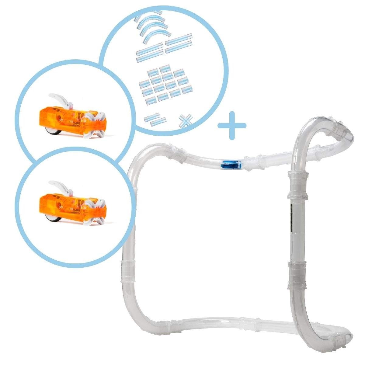 Zoomrør - Væddeløbsbaneværdisæt - 2 ekstra biler & baneforlængelse