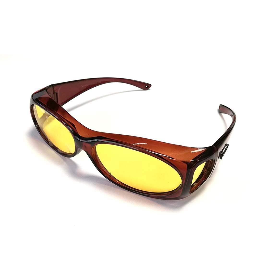 Figuretta - HD Glasses Fitover Solglasögon - Cognac | Mode & Accessoarer - Accessoarer - Solglasögon | Pryloteket