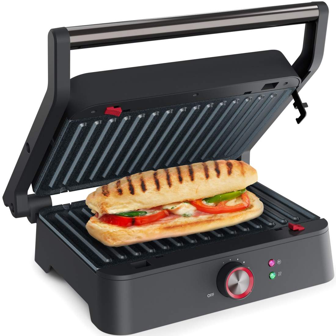 Kontaktgrill Utfällbar 117502 1500W 27,5X18cm | Hem & Hobby - Hem & Hushåll - Kök - Servering - Glas & Muggar - Termos | Pryloteket