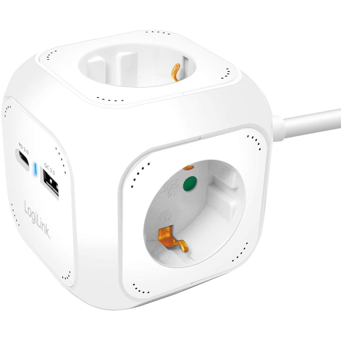 Power Cube Multi-grenuttag + USB-A/USB-C PD 20W | Elektronik - Tillbehör Mobil & Surfplatta - Surfplatta Tillbehör - Stativ | Pryloteket