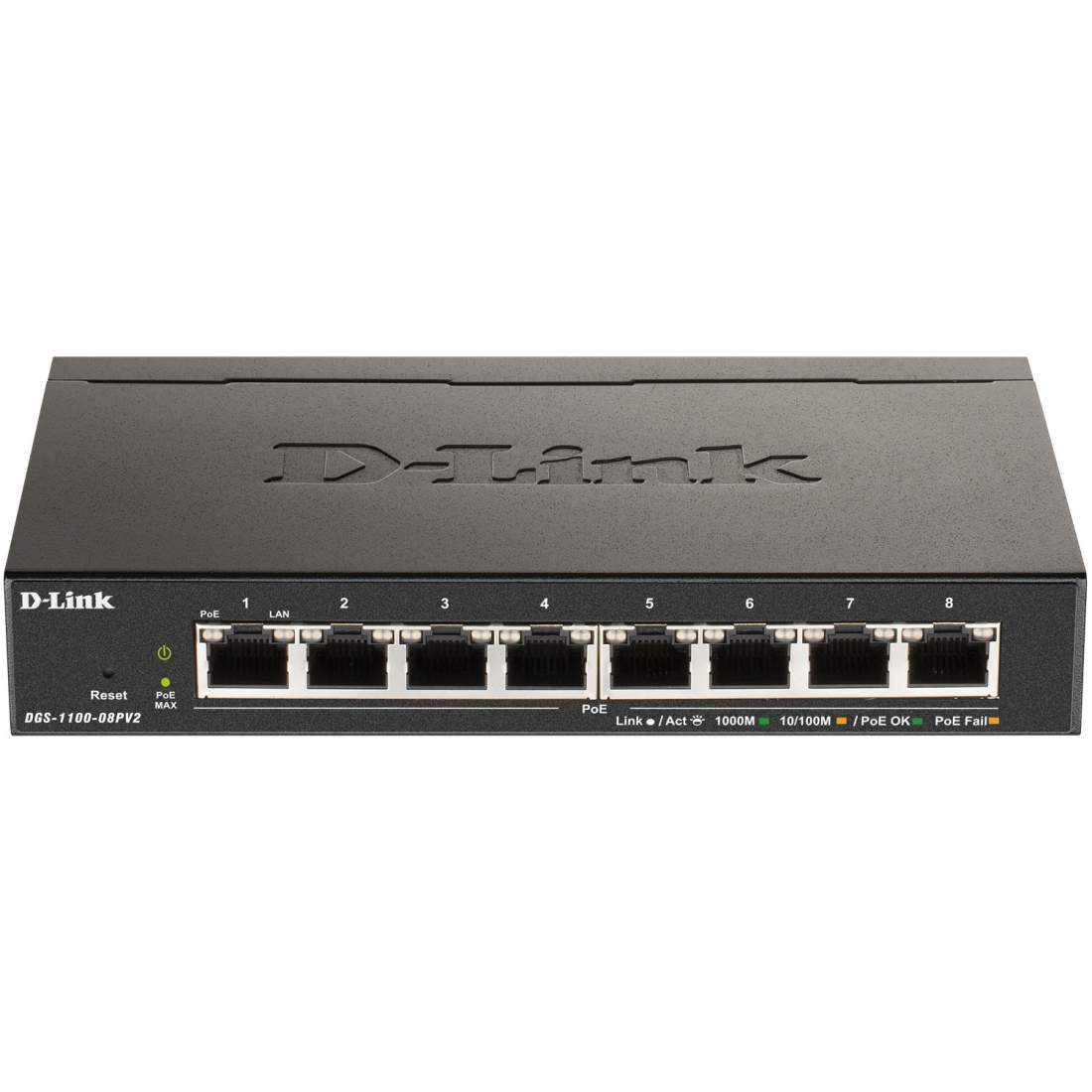 DGS-1100-08PV2 8-Port PoE Administrerbar Gigabitswitch | Elektronik - Kablar & Adaptrar - Switchar | Pryloteket