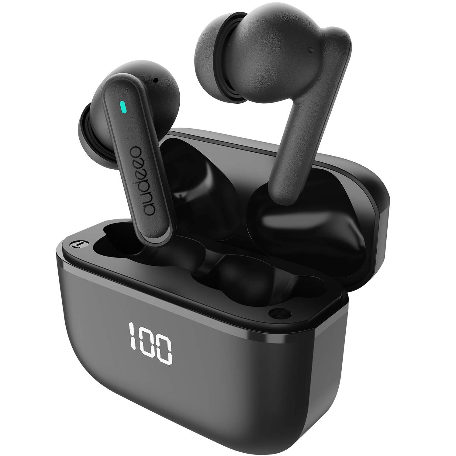 Hovedtelefoner In-Ear ANC ENC LED Aeropods Sort billede