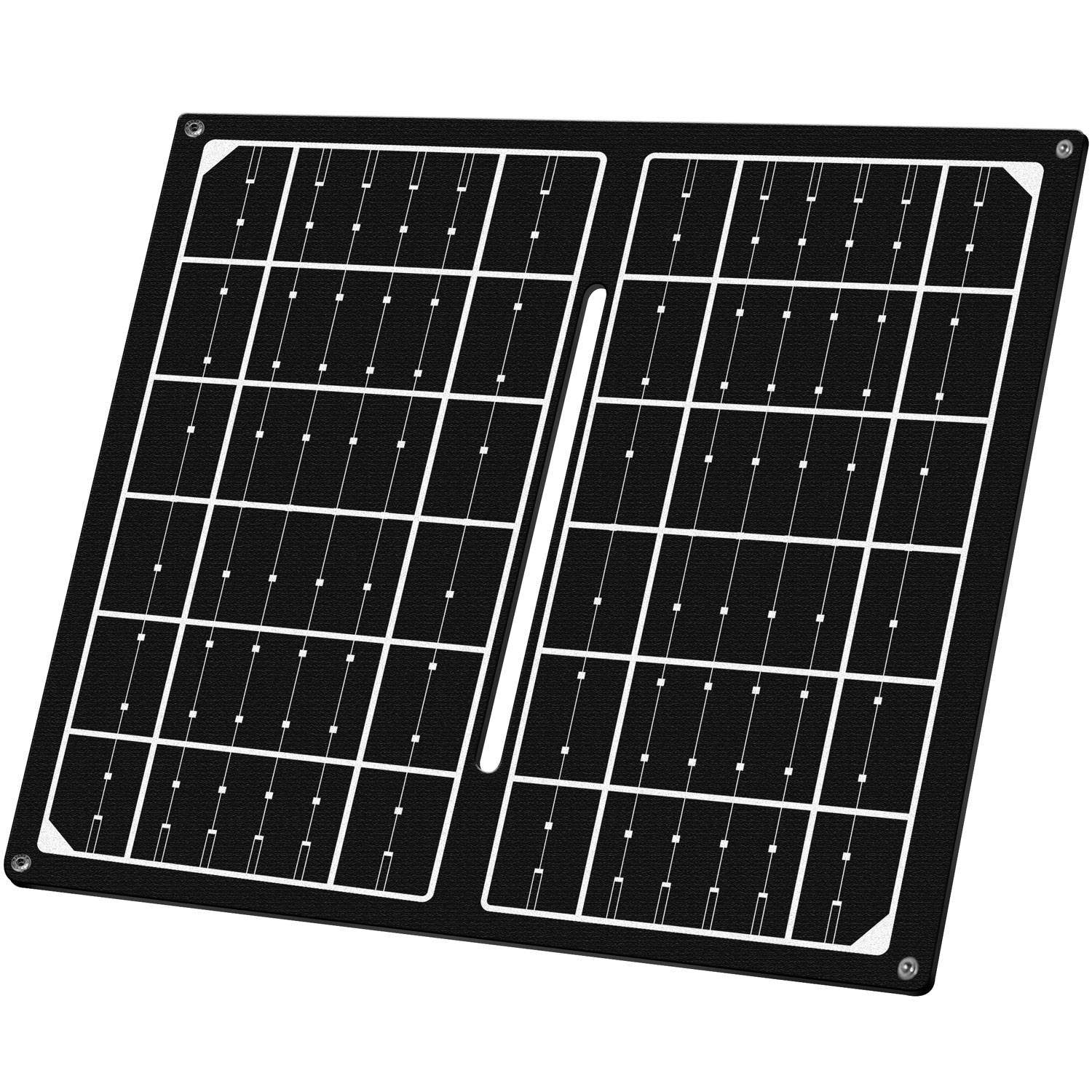 Foldbart solpanel med USB-oplader 1 x USB-A 7W billede