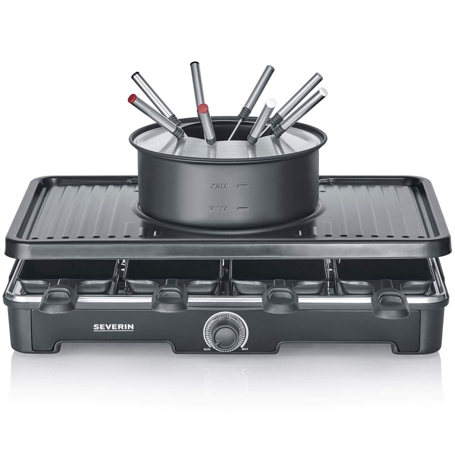 Fondue/Raclette kombineret 8 pander 2i1 RG 2347 billede