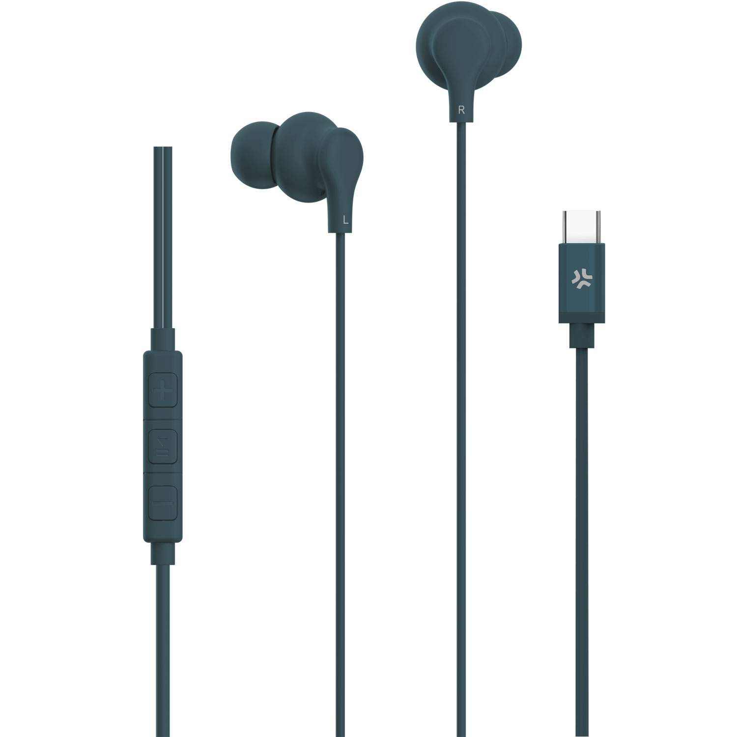 Hovedtelefoner In-Ear-kabel USB-C UP1600 Blå-grøn