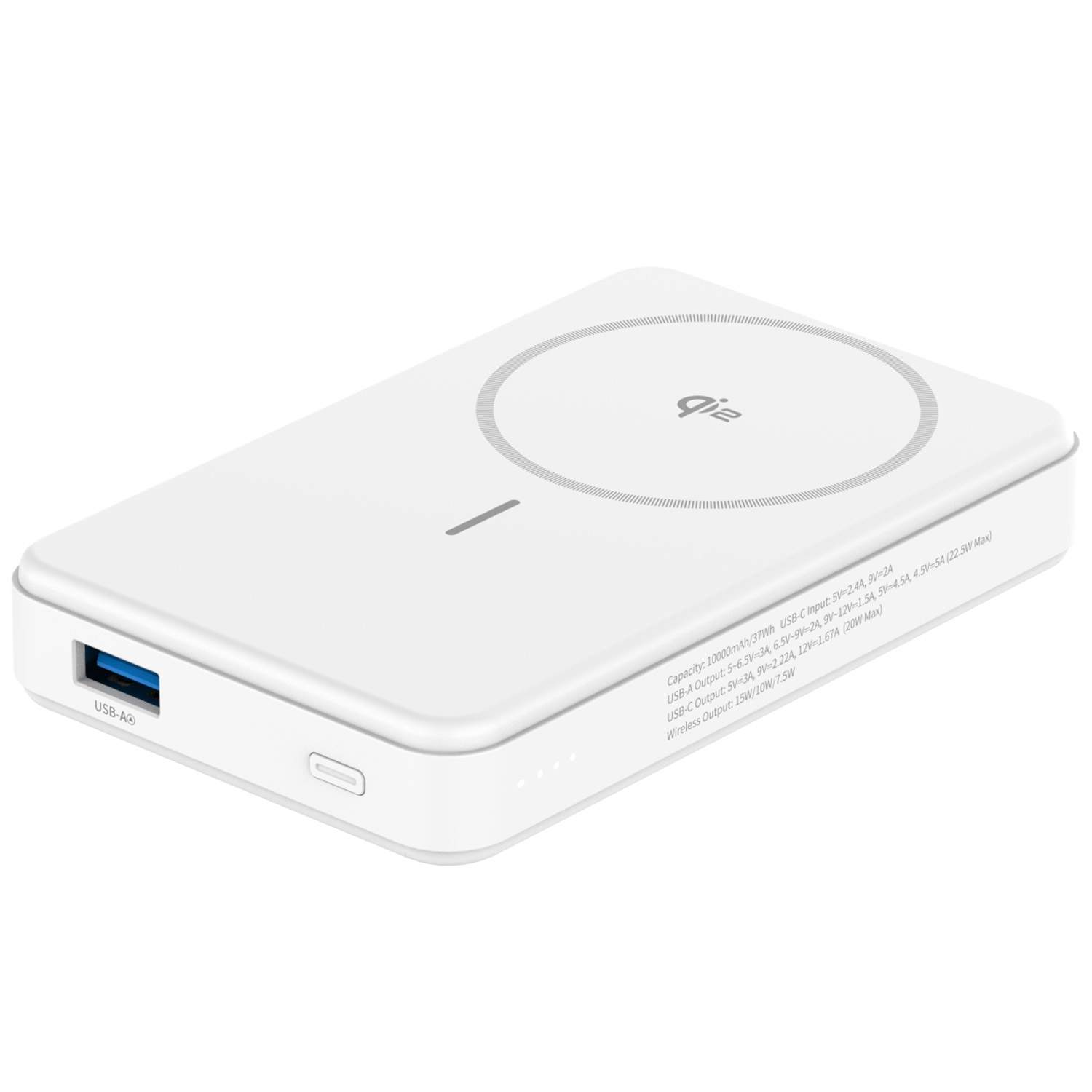 PowerBank 10.000 mAh 15W Qi2 Hvid