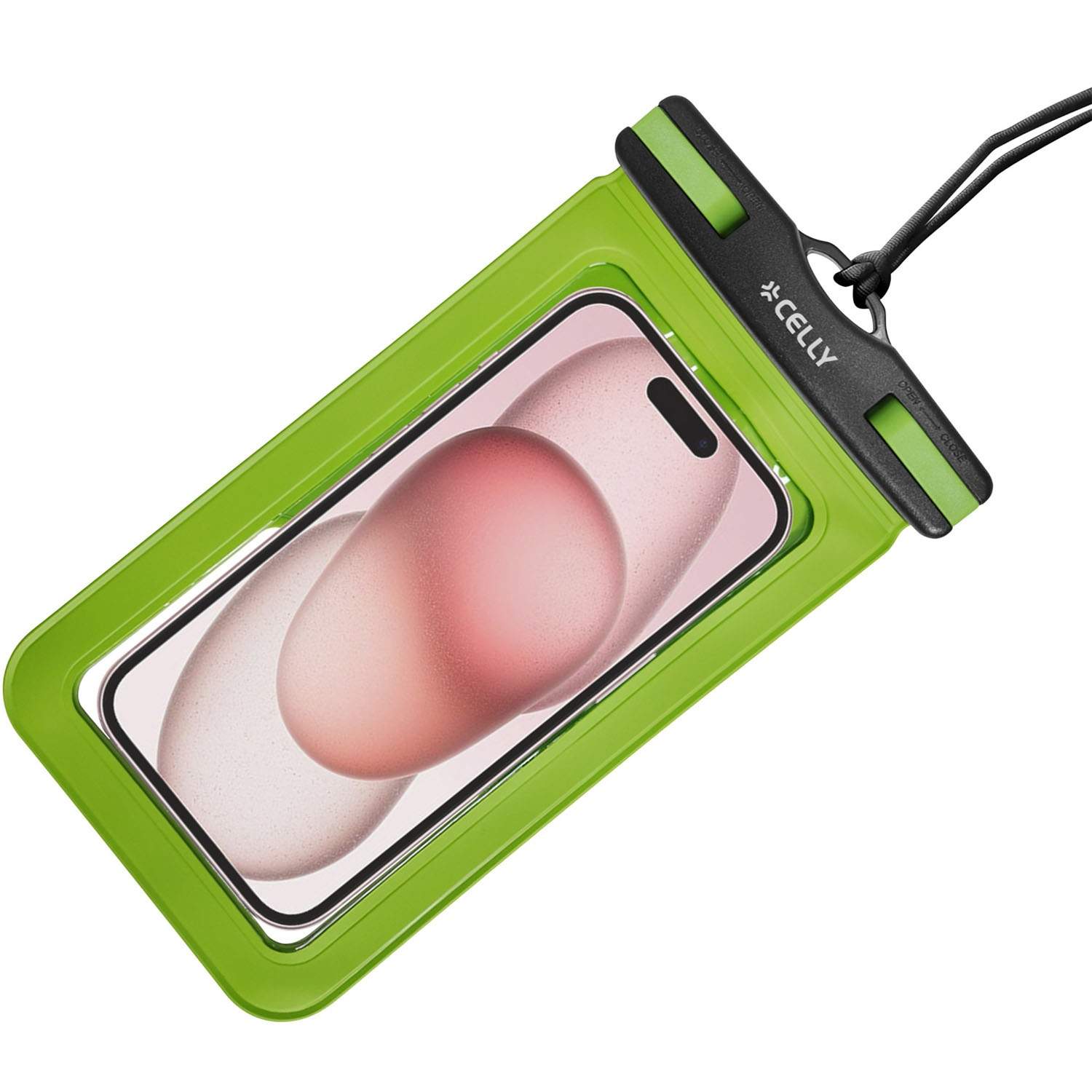 Splashbag Vandtæt taske IP68 max 6,9" Grøn