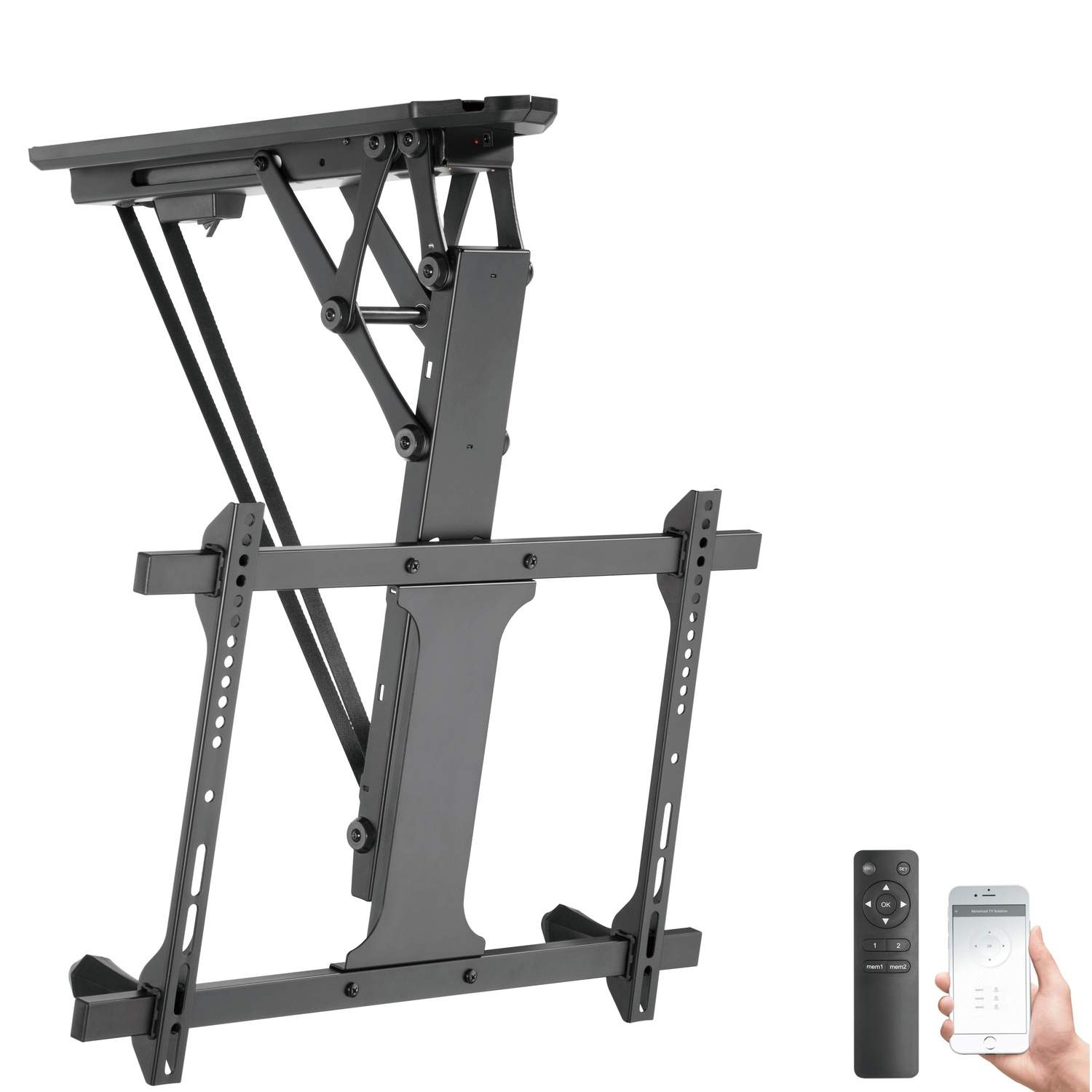 Motoriseret flip-down loftmontering TV 32-70" Tuya billede