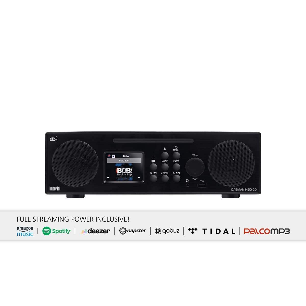 DABMAN i450 CD Multifunktionel Stereo Radio til DAB+ / FM / Internet Sort