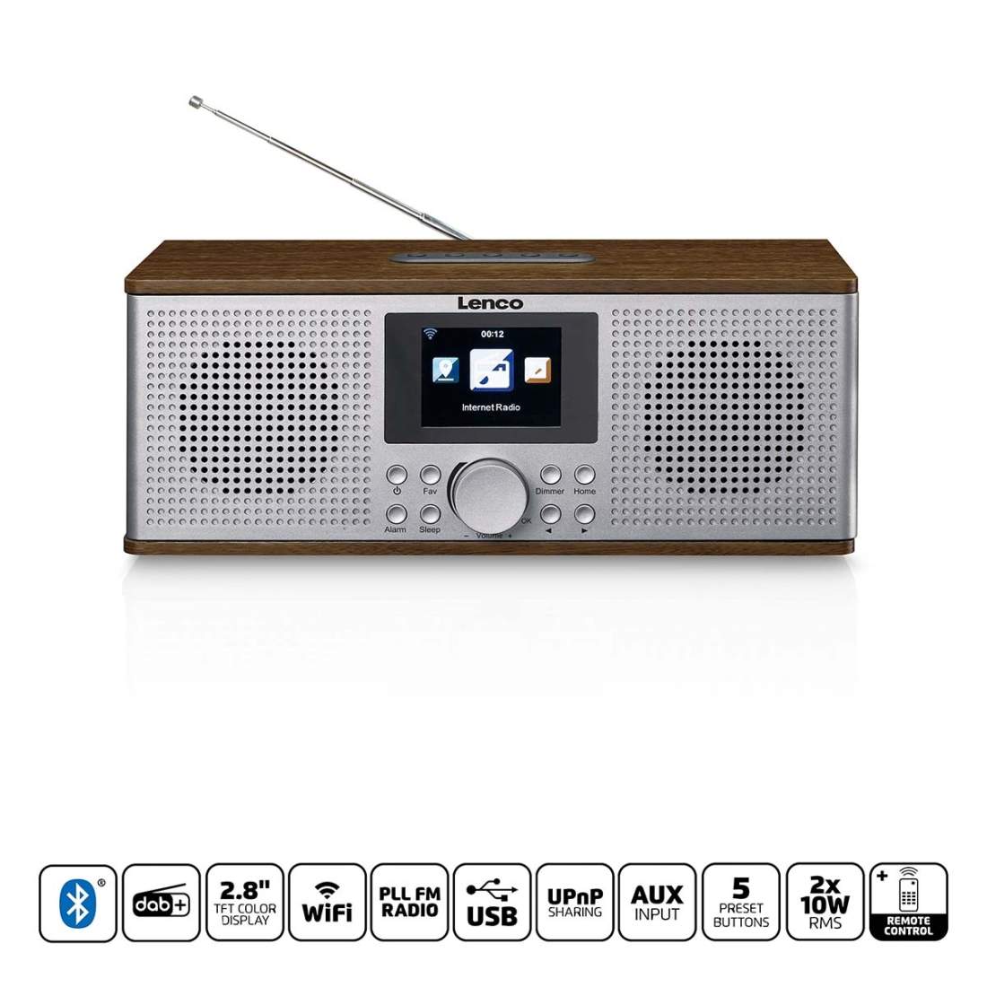 Smart internetradio, med DAB+/FM och Bluetooth® Wood | Elektronik - Kablar & Adaptrar - Adaptrar & Signalomvandlare - Ljud | Pryloteket
