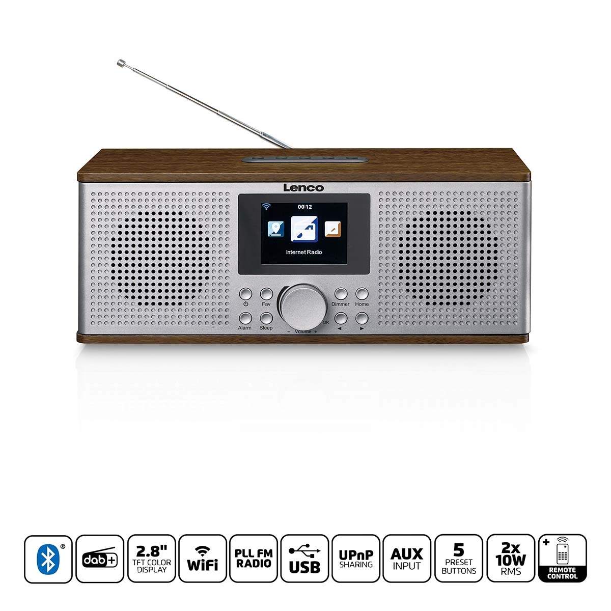 Smart internetradio, med DAB+ / FM og Bluetooth® Wood