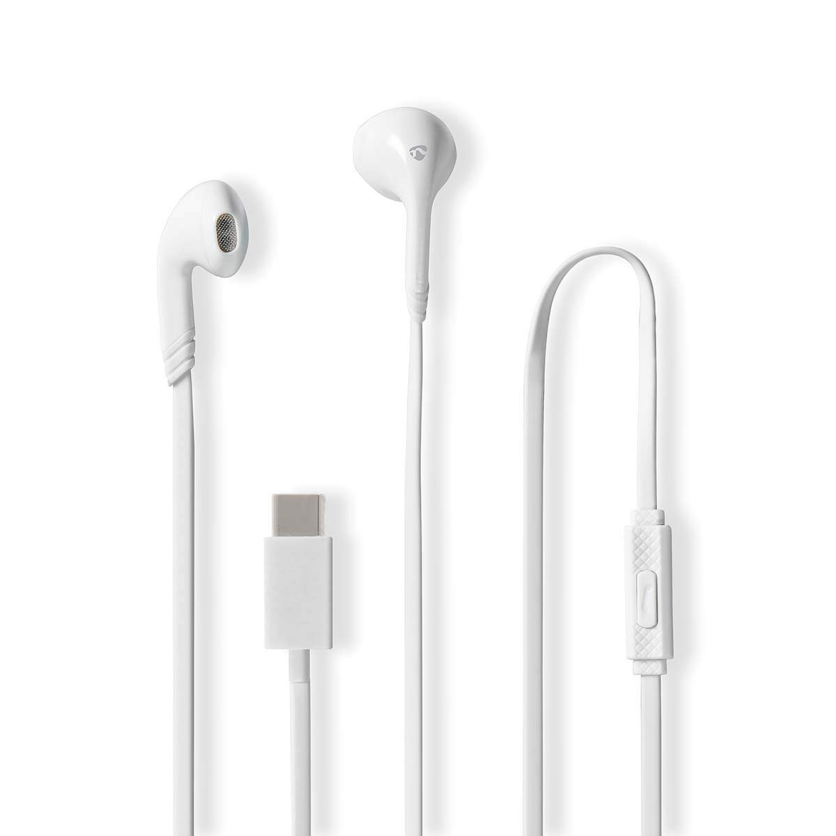 Kablede øretelefoner | USB-C™ | Kabellængde: 1,20 m | Indbygget mikrofon | Lydstyrkekontrol | Hvid billede