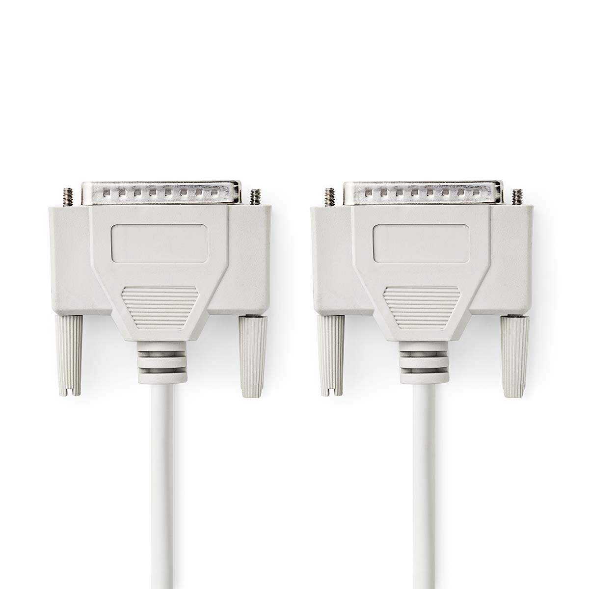 Nedis Seriel kabel | D-SUB 25-Pin Han | D-SUB 25-Pin Han | Nikkelplateret | 2.00 m | Runde | PVC | Elfenben | Label