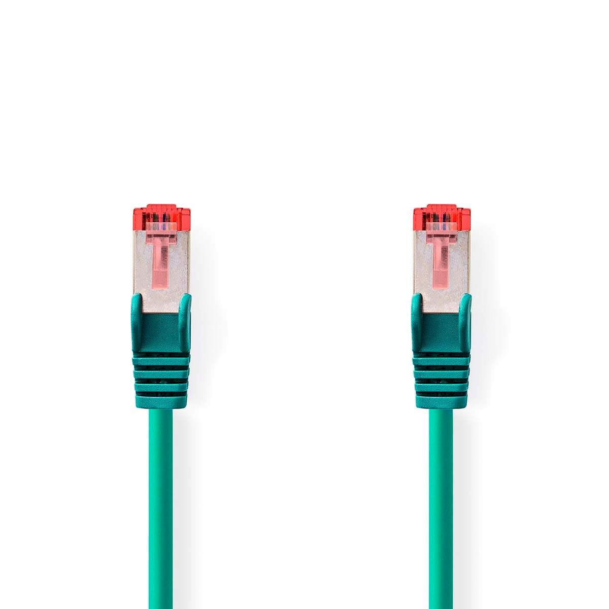 CAT6 verkkokaapeli | RJ45 Uros | RJ45 Uros | S/FTP | 1,00 m | Pyöreä | LSZH | Vihreä | Label