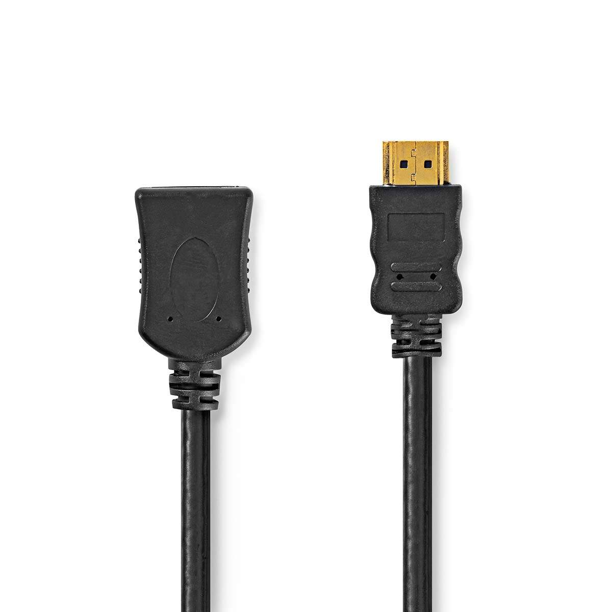 Nedis High Speed ​​HDMI ™ kabel med Ethernet | HDMI™ Stik | HDMI ™ -udgang | 4K@60Hz | ARC | 10.2 Gbps | 3.00 m | Runde | PVC | Sort | Label