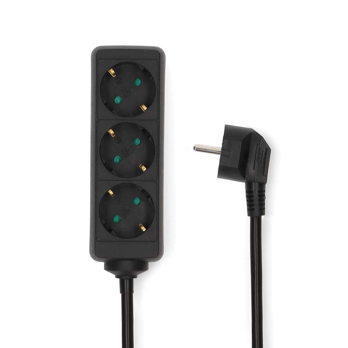 Forlængerstik | Type F (CEE 7/7) | 3-vejs | 3,00 m | 3680 W | 16 A | Type jordforbindelse: Sidekontakter | 230 V AC 50/60 Hz | S billede