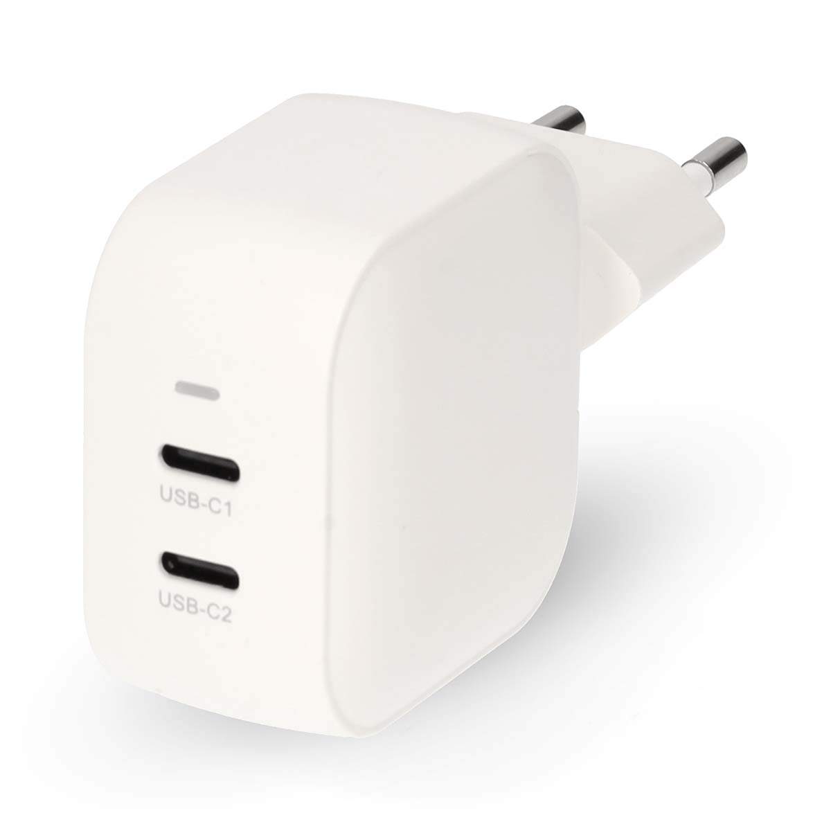 Vægoplader | 35 W | GaN | PD3.0 | Hurtig opladningsfunktion | 1,75 / 2,33 / 2,92 / 3,0 A | Antal udgange: 2 | 2x USB-C™ | Automa billede