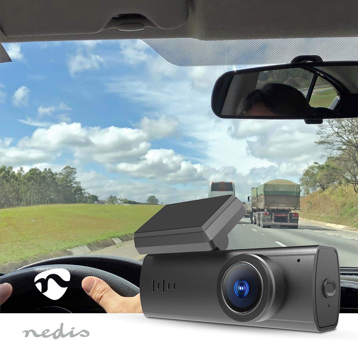 Alternativ bild 1 för Nedis Dash Cam | 1080p@30fps | 2 MPixel | LCD | Natudsig