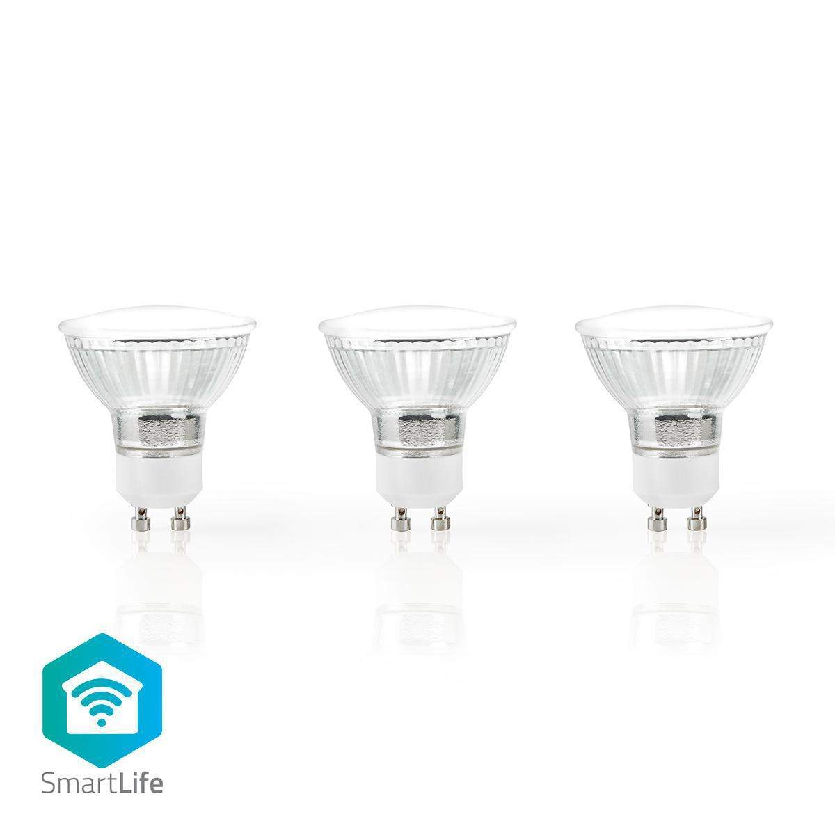 SmartLife LED-pære | Wi-Fi | GU10 | 330 lm | 5 W | Varm hvid | 2700 K | Android™ / IOS | PAR16 | 3 stk