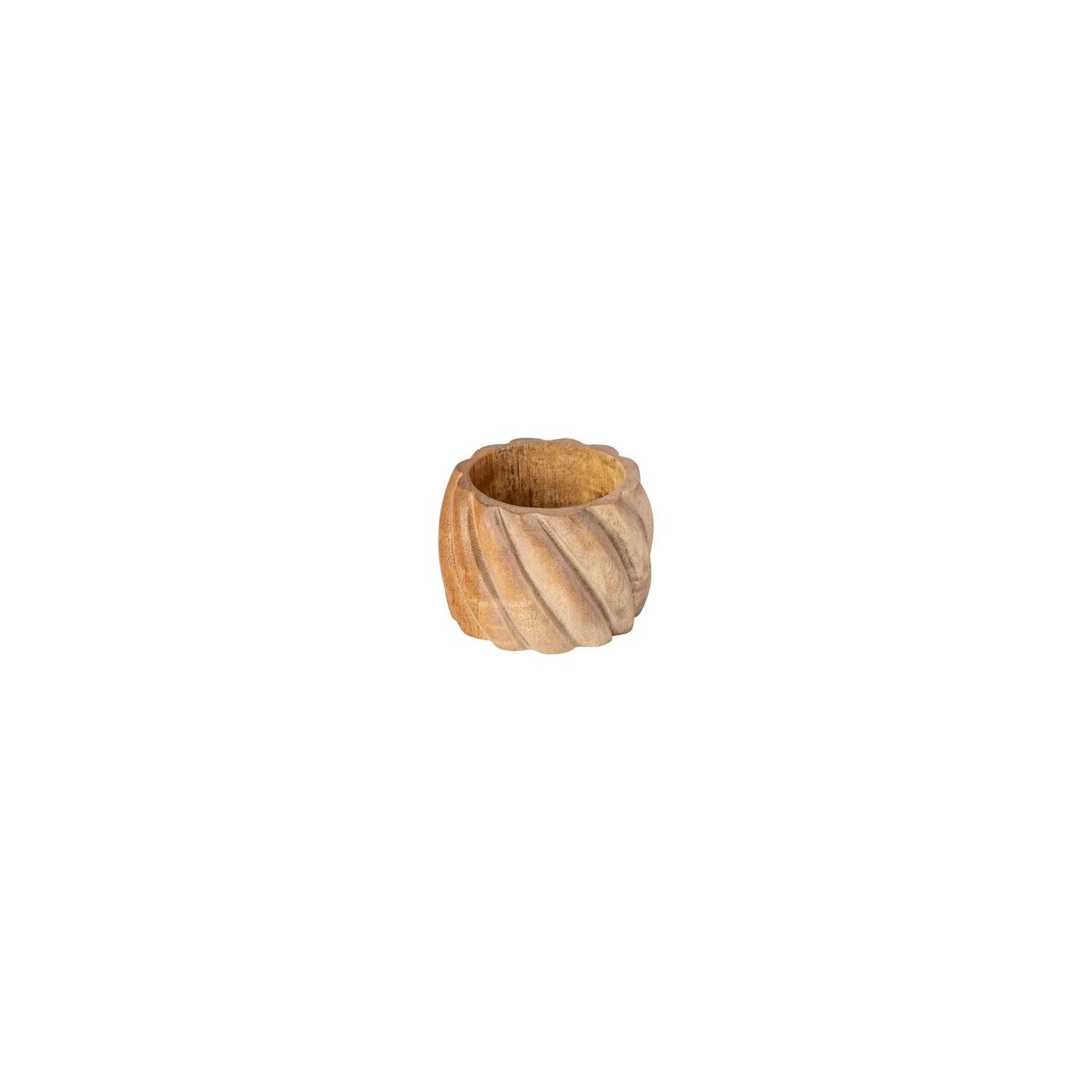 Servietring Spiral 4-p Lysebrun
