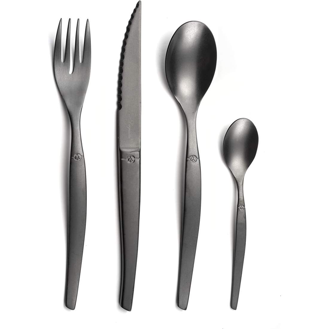 Jet Bestickset 16 dels stonewash svart | Hem & Hobby - Hem & Hushåll - Kök - Servering - Bestick | Pryloteket