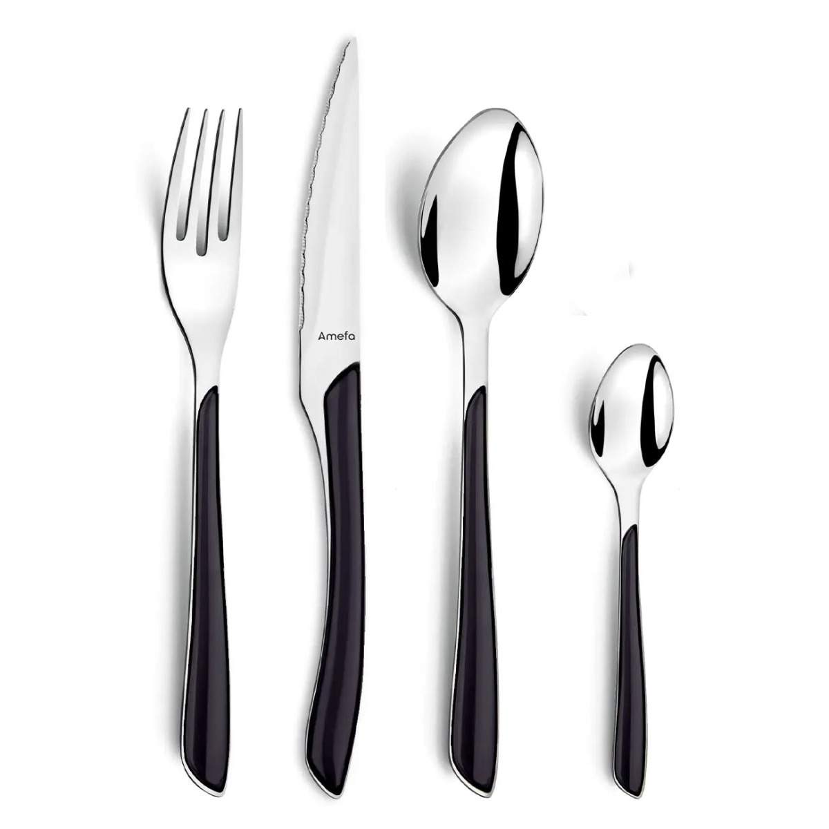 Eclat ruokailuvälinesetti 16 osaa Musta