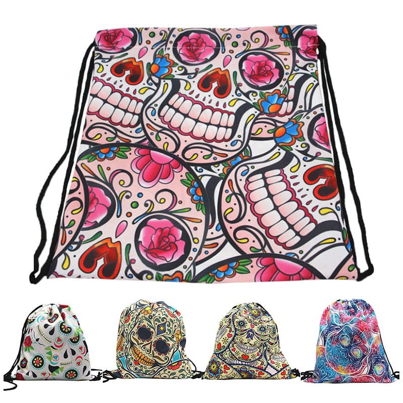 Klassisk gymnastikpose med sugar skull-motiv