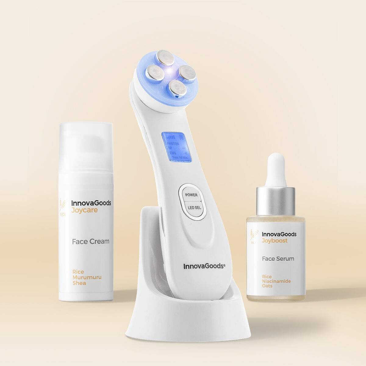 Reparerande ansiktsbehandlingspaket Rice InnovaGoods | Hälsa & Skönhet - Personvård - Massage | Pryloteket