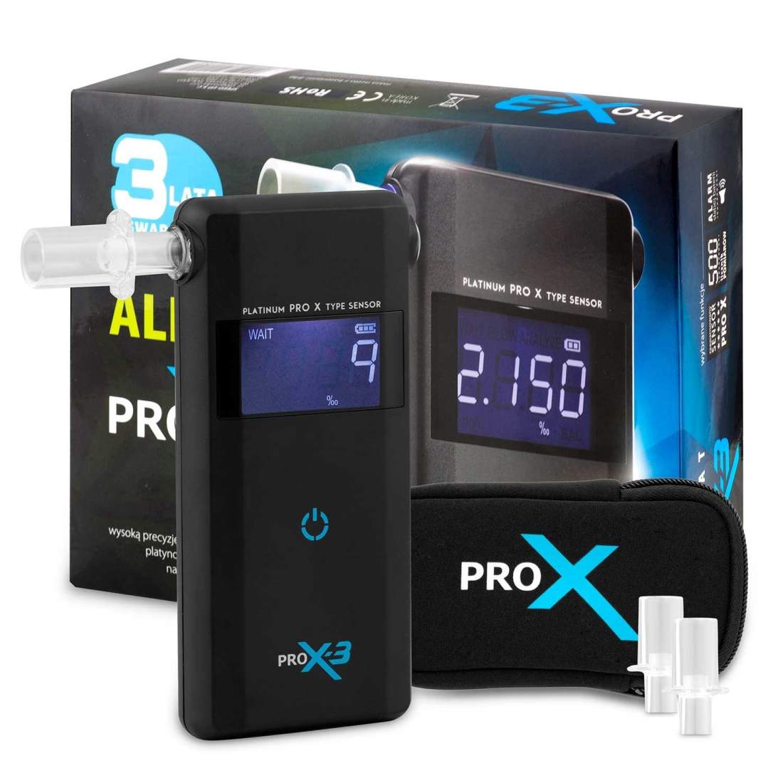 Elektrokemisk alkomätare AlcoForce PRO X-3 | Hem & Hobby | Pryloteket