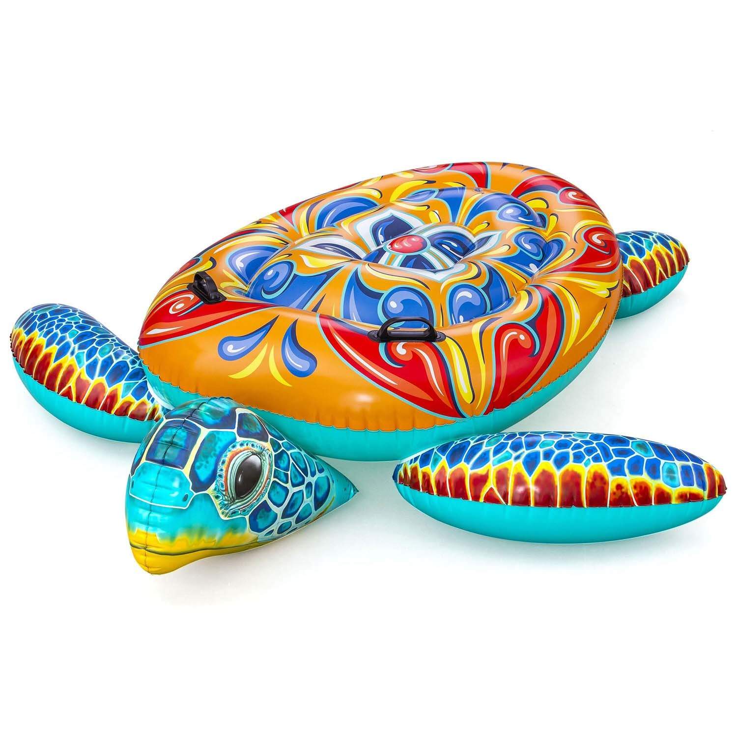 Oppustelig bademadras skildpadde 186 x 168 cm Bestway 41523