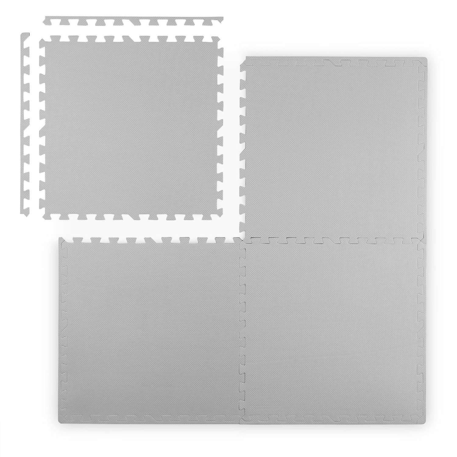 Stor skumpuslemåtte Ricokids 60x60 cm 4 stk. grå