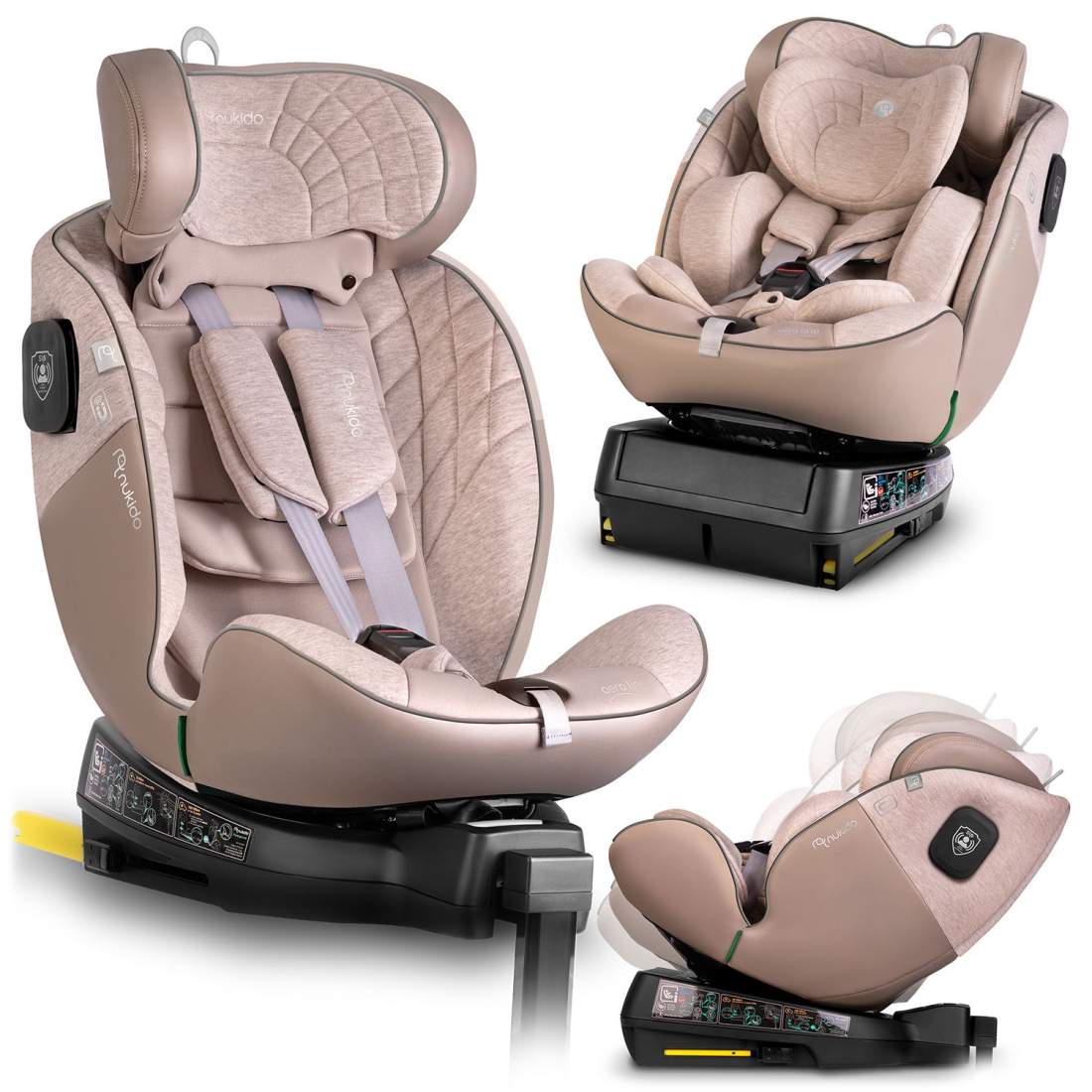 Nukido Aero Line Beige Bilbarnstol 0-36kg ISOFIX | Hem & Hobby - Hem & Hushåll - Tvätt | Pryloteket