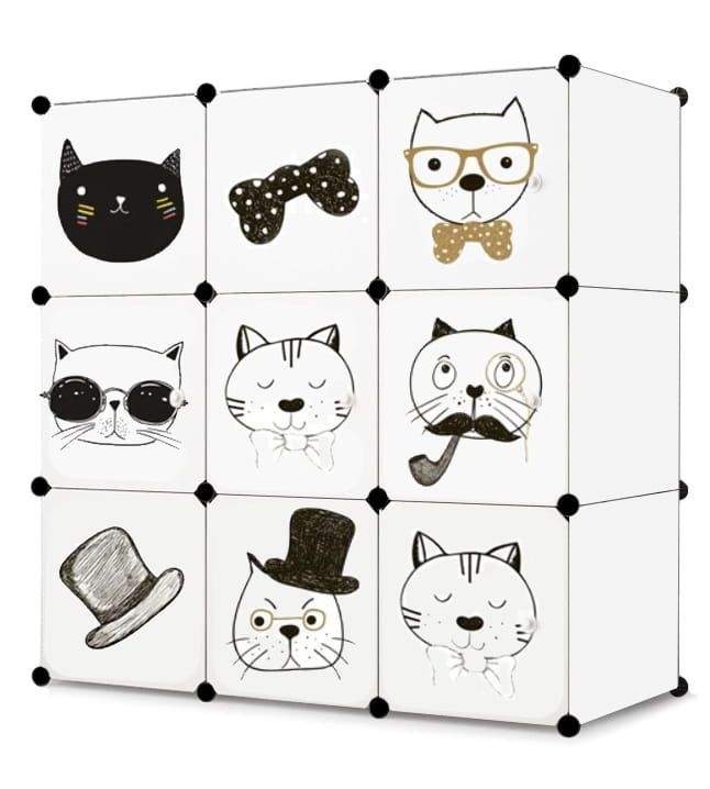 Barnmodulskåp, barnhylla, 9x - katter | Hem & Hobby - Husdjur - Katt | Pryloteket